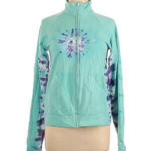 Bella Blue, Teal and Purple Tie-Dye Full Zip Track Sweatshirt size XL